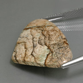 Diaspro naturale multicolore da 18,86 ct, taglio a pera, opaco