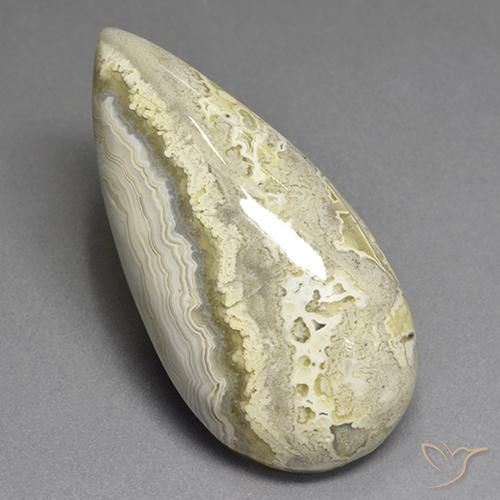 30.27ct Naturale Multicolore Diaspro, Forma a pera, Opaco