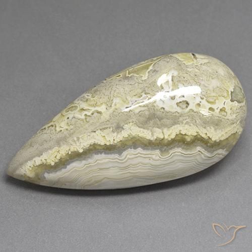 Diaspro Multicolore naturale da 30.27 ct, Forma a pera, Opaco