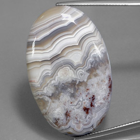 Diaspro naturale multicolore da 46,63 ct, taglio ovale, opaco