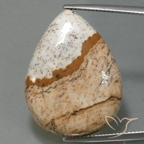 Diaspro Multicolore naturale da 31.10 ct, Forma a pera, Opaco