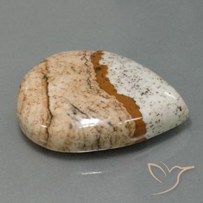 Diaspro Multicolore naturale da 31.10 ct, Forma a pera, Opaco