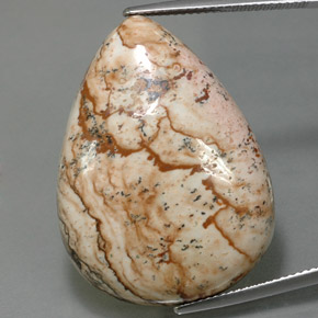 Diaspro Multicolore naturale da 38.83 ct, Forma a pera, Opaco