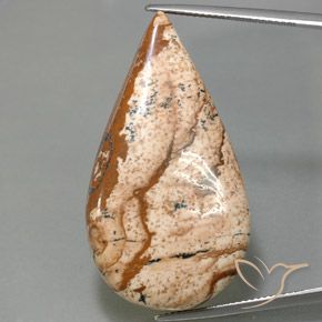 43.77ct Naturale Multicolore Diaspro, Forma a pera, Opaco