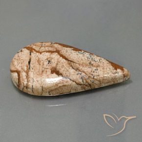 Diaspro Multicolore naturale da 43.77 ct, Forma a pera, Opaco