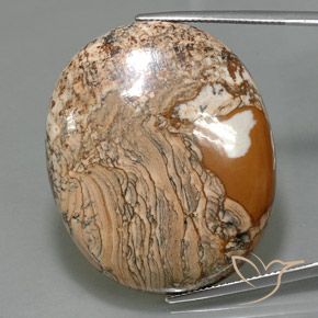 67.93ct Naturale Multicolore Diaspro, Ovale, Opaco