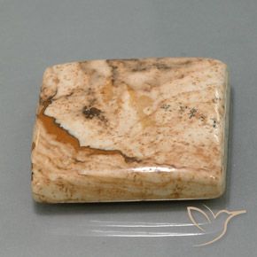 Diaspro Multicolore naturale da 51.28 ct, Taglio a baguette, Opaco