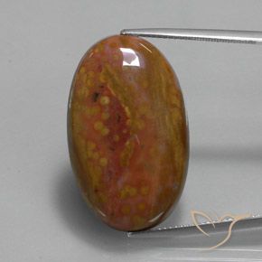 27.84ct Naturale Multicolore Diaspro, Ovale, Opaco