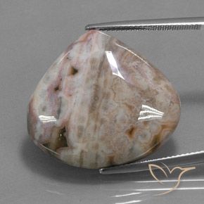 32.85ct Naturale Multicolore Diaspro, Forma a pera, Opaco
