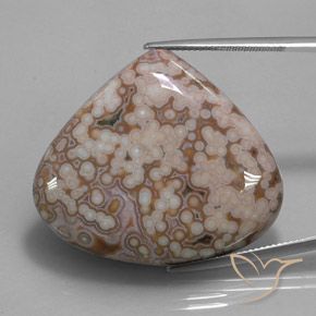 52.10ct Naturale Multicolore Diaspro, Forma a pera, Opaco