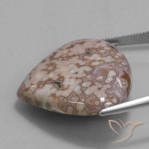 Diaspro Multicolore naturale da 52.10 ct, Forma a pera, Opaco