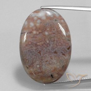 27.34ct Naturale Multicolore Diaspro, Ovale, Opaco
