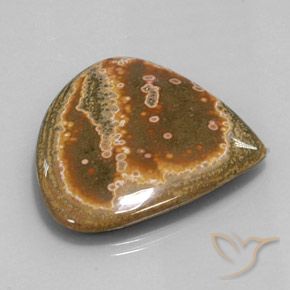 Diaspro Multicolore naturale da 41.62 ct, Forma a pera, Opaco