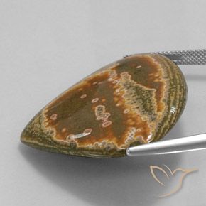 Diaspro Multicolore naturale da 41.62 ct, Forma a pera, Opaco