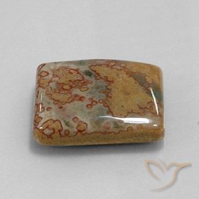 Diaspro Multicolore naturale da 36.10 ct, Taglio a baguette, Opaco