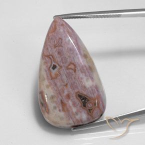 32.30ct Naturale Multicolore Diaspro, Forma a pera, Opaco