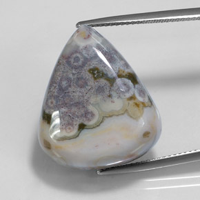 Diaspro naturale multicolore da 29,32 ct, taglio a pera, opaco