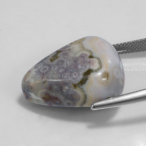 Diaspro naturale multicolore da 29,32 ct, taglio a pera, opaco