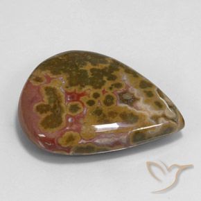 Diaspro Multicolore naturale da 41.21 ct, Forma a pera, Opaco