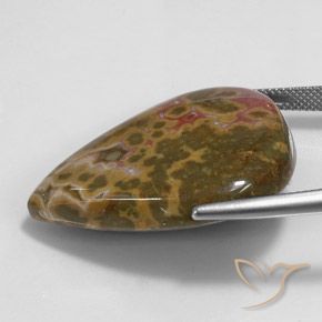 Diaspro Multicolore naturale da 41.21 ct, Forma a pera, Opaco