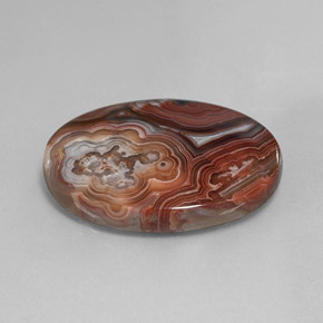 Diaspro naturale multicolore da 22,62 ct, taglio ovale, opaco