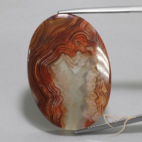 33.61ct Naturale Multicolore Diaspro, Ovale, Traslucido