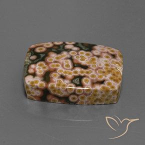 Diaspro Multicolore naturale da 21.22 ct, Taglio a baguette, Opaco