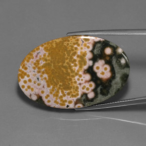 Diaspro Multicolore naturale da 38.01 ct, Taglio ovale, Opaco