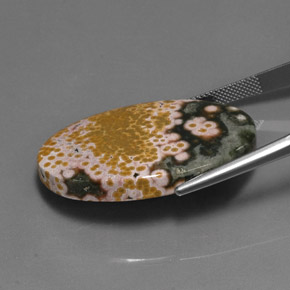 Diaspro Multicolore naturale da 38.01 ct, Taglio ovale, Opaco