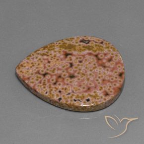 Diaspro Multicolore naturale da 44.44 ct, Forma a pera, Opaco
