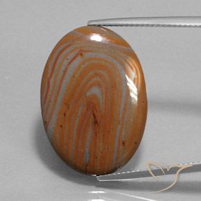 15.17ct Naturale Multicolore Diaspro, Ovale, Opaco