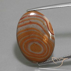 12.49ct Naturale Multicolore Diaspro, Ovale, Opaco