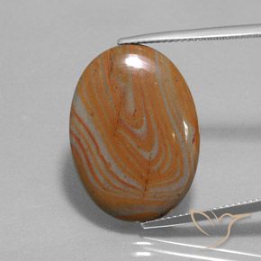12.58ct Naturale Multicolore Diaspro, Ovale, Opaco