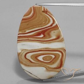 29.42ct Naturale Multicolore Diaspro, Ovale, Opaco