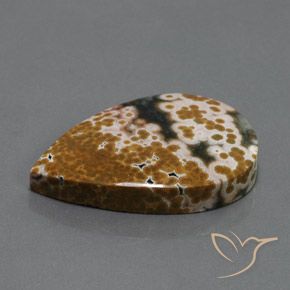 Diaspro Multicolore naturale da 34.46 ct, Forma a pera, Opaco