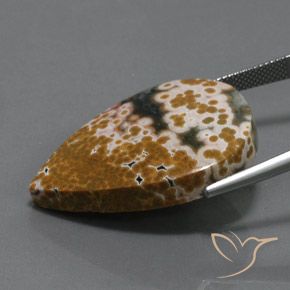 Diaspro Multicolore naturale da 34.46 ct, Forma a pera, Opaco