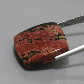 Diaspro Multicolore naturale da 31.23 ct, Taglio a cuscino, Opaco