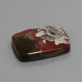 Diaspro naturale multicolore da 25,26 ct, taglio a cuscino, opaco