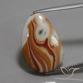 16.78ct Naturale Multicolore Diaspro, Taglio a fantasia, Opaco