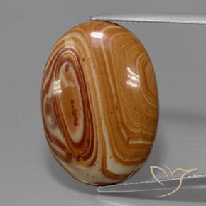17.32ct Naturale Multicolore Diaspro, Ovale, Opaco