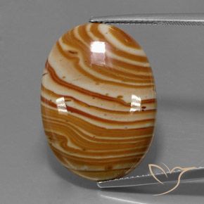 18.47ct Naturale Multicolore Diaspro, Ovale, Opaco