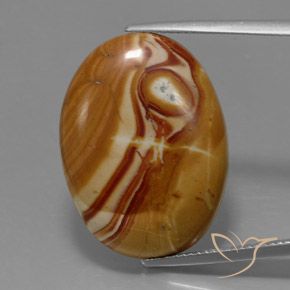 18.80ct Naturale Multicolore Diaspro, Ovale, Opaco