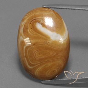 16.21ct Naturale Multicolore Diaspro, Ovale, Opaco