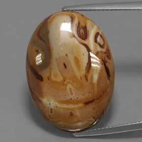 Diaspro Multicolore naturale da 19.06 ct, Taglio ovale, Opaco