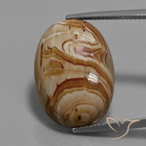 13.71ct Naturale Multicolore Diaspro, Ovale, Opaco