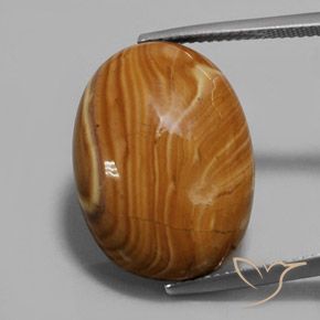 16.90ct Naturale Multicolore Diaspro, Ovale, Opaco
