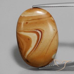 17.52ct Naturale Multicolore Diaspro, Ovale, Opaco