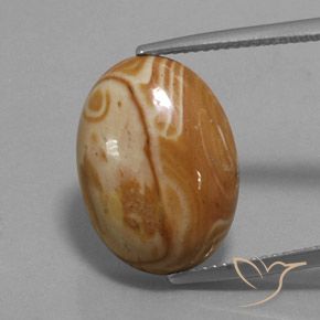 9.73ct Naturale Multicolore Diaspro, Ovale, Opaco