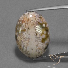 13.22ct Naturale Multicolore Diaspro, Ovale, Opaco