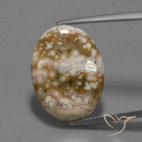 12.13ct Naturale Multicolore Diaspro, Ovale, Opaco